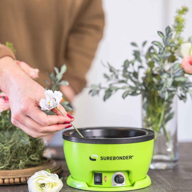 Surebonder 803 Electric Hot Glue Skillet, Adjustable Temperature 225-400Â°F, 5.25-Inch Diameter, 1-Inch Depth, Dip Crafts Directly Into Pot of Hot Glue, Green and Black - Image 5